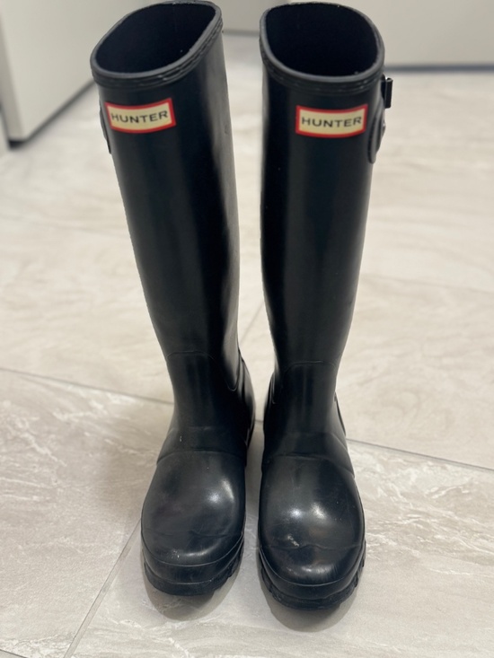 Hunter Shoes - Hunter Navy Blue Original Tall Rain Boots Waterproof Classic Size 5